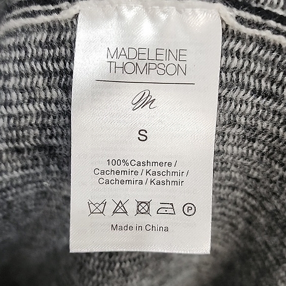 Madeleine Thompson Blossom Striped 100% Cashmere Cardigan size S - Picture 4 of 5